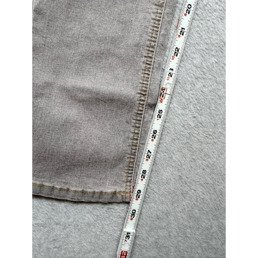Angels Jeans Womens Gray Straight Leg Denim Pants Double Button Size 7/8 - Picture 2 of 11